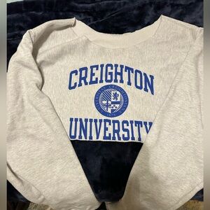 Creighton University cropped crew neck